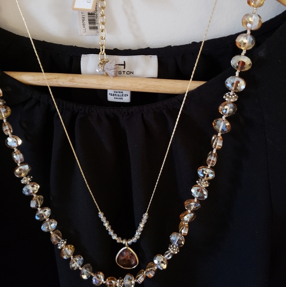 ROSE GOLD 2 IN 1 NECKLACE - Picture 2 of 4